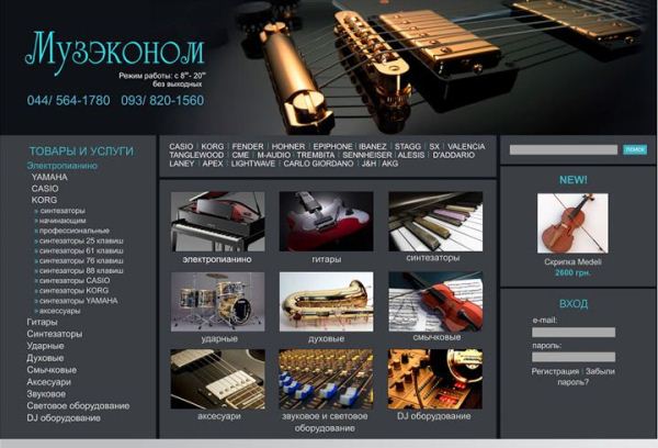 Музыкальные инструменты - muzeconom.com.ua
